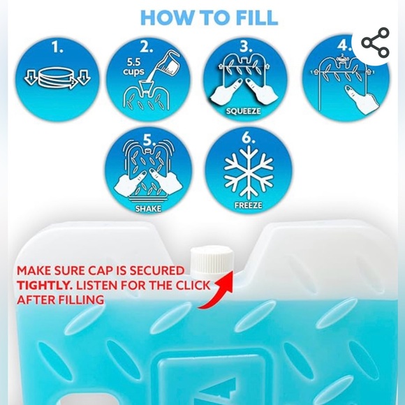 NEW Kona Large 2 Ice Packs Blue Ice 4lb Refreezable Reusable Cooler Packs NWT - Picture 2 of 13